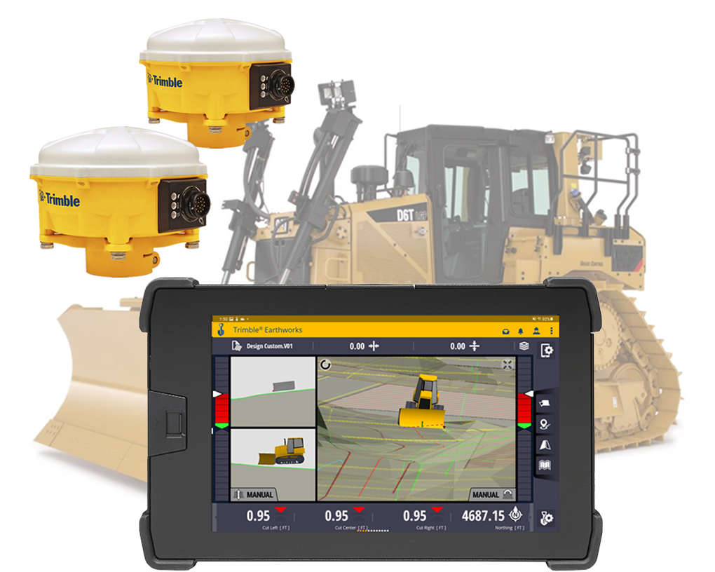 Trimble 3D Grade Control System Components