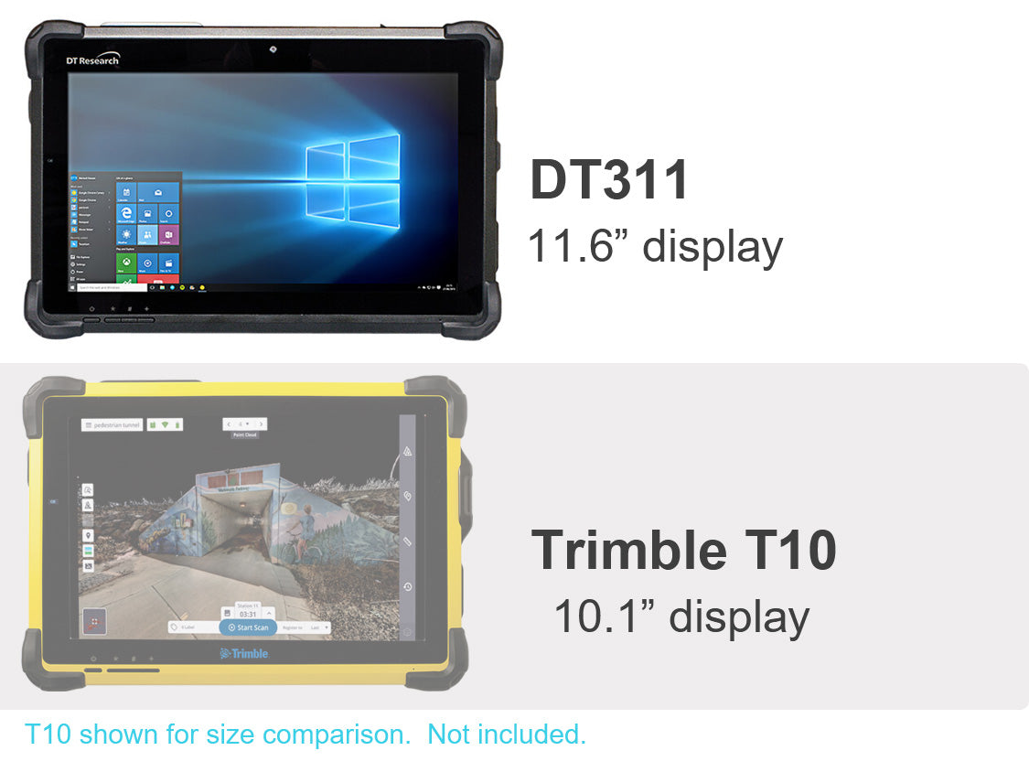 DT311 compared to the Trimble T10 tablet