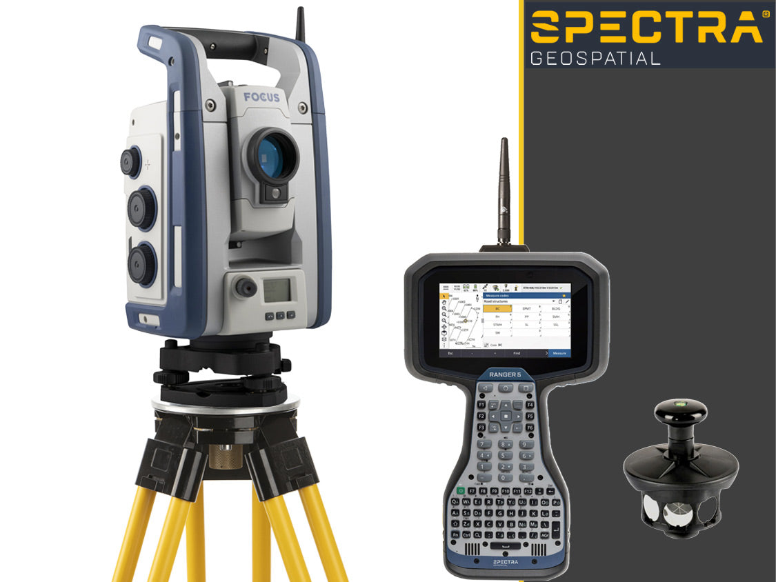 Spectra Geospatial FOCUS 50 Total Station package with Ranger 5 from Positioning Solutions