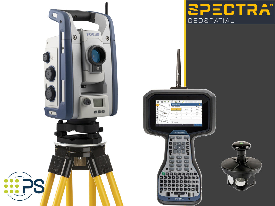 Spectra Geospatial FOCUS 50 Total Station package with Ranger 5 from Positioning Solutions