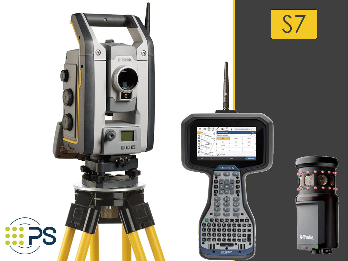 Trimble S7 total station package with Ranger 5 and active prism from Positioning Solutions