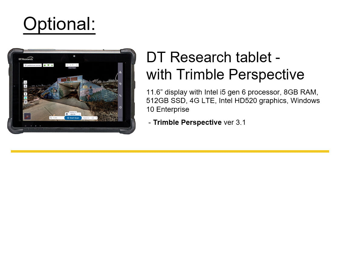 Optional tablet with field software: DT311T with Perspective