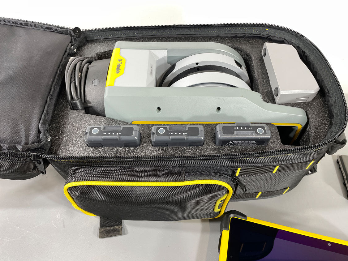 Trimble X7 scanner in backpack