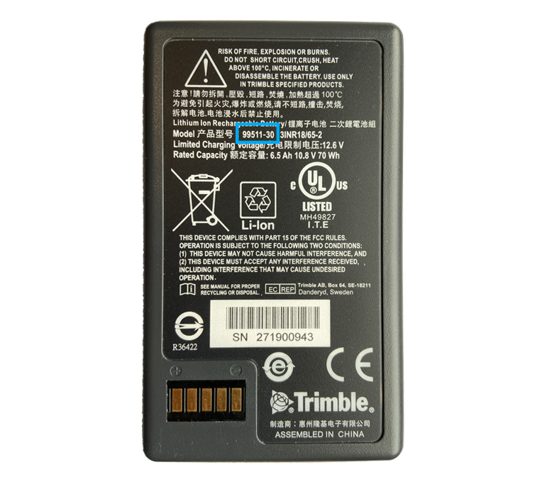 Battery, Trimble Total Stations, Li-Ion, S, SPS, RTS series | 99511-30