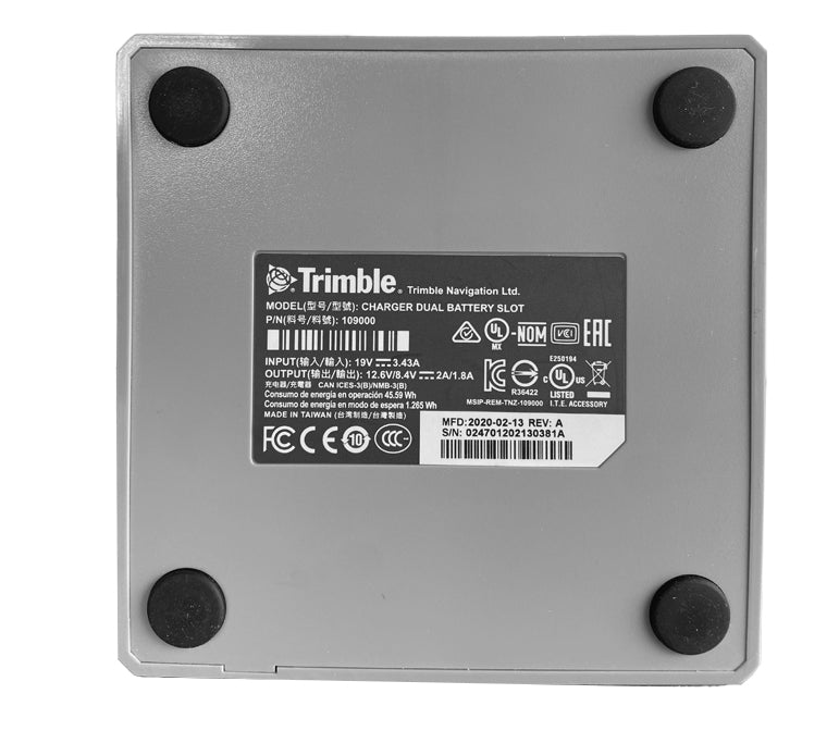 Trimble Dual Bay Charger for GPS and Total Station Batteries, R10, S6, SPS985, R8 | 109000