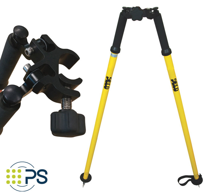 Seco Bipod For Survey Poles, Thumb-Release, Crushless | 5217-04-YEL