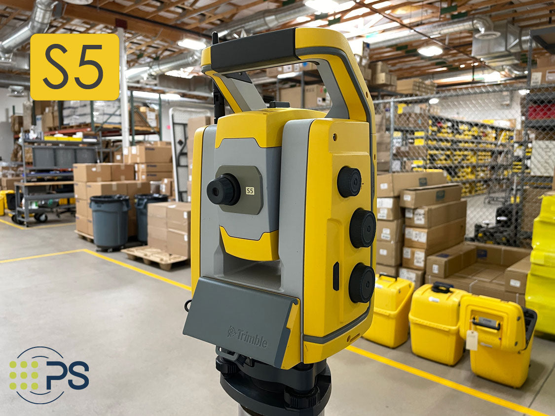 Preowned Trimble S5 robotic total station for land survey from Positioning Solutions