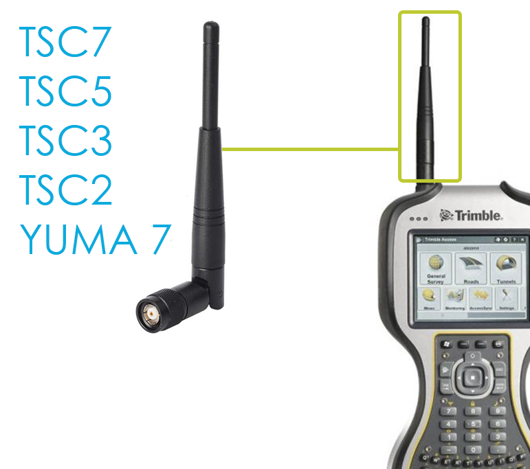 Replacement Antenna For Trimble Controllers TSC3, TSC7, TSC2, TSC5, T7 (2.4GHz) | 72766